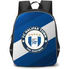 National League Halifax Town Backpack School Bag StudentPack - Large Logo In Gray And Blue Stripe Background
