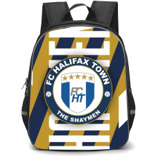 National League Halifax Town Backpack School Bag StudentPack - Logo Poster In Blue And Brown Background
