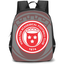 Hamilton Academical Backpack School Bag StudentPack - Logo Overlay In Gray Background Football Club