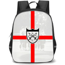 Hanwell Town Football Club Backpack School Bag StudentPack - Hanwell Town Football Club with Logo Cross Stripe Huddle Effect