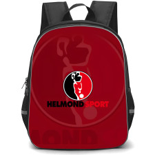 Helmond Sport Backpack School Bag StudentPack - Logo Overlay In Red Background Football Club