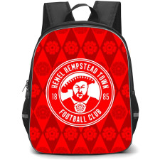 National League South Hemel Hempstead Backpack School Bag StudentPack - Large Logo In Clove Pattern Background