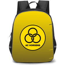 Horsens Football Club Backpack School Bag StudentPack - Logo In Yellow Gradient Background