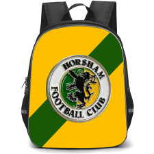 National League South Horsham Backpack School Bag StudentPack - 3d Logo In Green Yellow Background