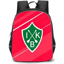 IK Brage Backpack School Bag StudentPack - IK Brage Logo On Red Background Football Club