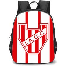 Instituto Atletico Central Cordoba Backpack School Bag StudentPack - Instituto Atletico Central Cordoba Logo with Vertical Stripe Red Effect