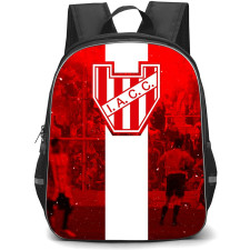 Instituto Atletico Central Cordoba Backpack School Bag StudentPack - Instituto Atletico Central Cordoba Stadium with Logo Vertical White Stripe Red Effect