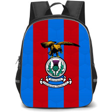 Inverness Caledonian Thistle Backpack School Bag StudentPack - Logo In Red And Blue Stripe Background Football Club