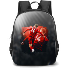 Jordan Henderson Backpack StudentPack - Jordan Henderson 14 Liverpool F.C. Goal Celebration On Dark Background