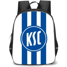 Karlsruher SC Backpack School Bag StudentPack - Logo In Blue And White Stripe Background Football Club