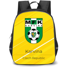 MFK Karvina Backpack School Bag StudentPack - Logo Poster In Yellow Background