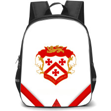 Kettering Town Backpack School Bag StudentPack - Logo In White And Red Background Football Club