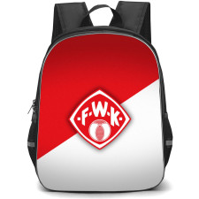 Wurzburger Kickers Football Club Backpack School Bag StudentPack - Logo In Red And White Background