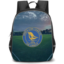 National League North King's Lynn Town Backpack School Bag StudentPack - Large Logo In Field Background