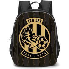 FC Hradec Kralove Backpack School Bag StudentPack - Logo In Brown Pattern Background