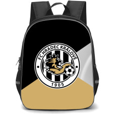 FC Hradec Kralove Backpack School Bag StudentPack - Logo In Brown Black And Gray Background