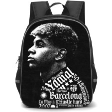 Lamine Yamal Backpack StudentPack - Lamine Yamal Grayscale Retro Side Portrait Sticker