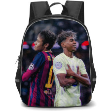 Lamine Yamal Backpack StudentPack - Lamine Yamal And Neymar Standing Together Poster