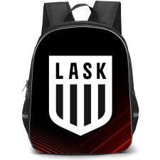 Lask Backpack School Bag StudentPack - Logo In Red And Black Line Abstract Background