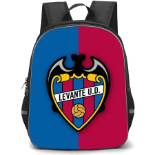 Levante UD Backpack School Bag StudentPack - Levante UD Logo On Red Blue Background Football Club