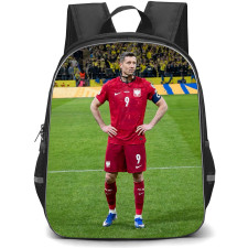 Robert Lewandowski Backpack School Bag StudentPack - Robert Lewandowski Jersey Number 9 Poland National Team Standing Candid Poster