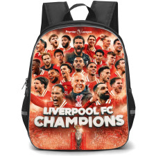Liverpool FC Backpack StudentPack - Liverpool FC Champions 2024-2025 Graphic Art Poster