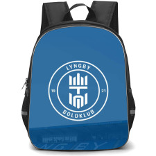 Lyngby Boldklub Football Club Backpack School Bag StudentPack - Logo In Blue Stadium Background