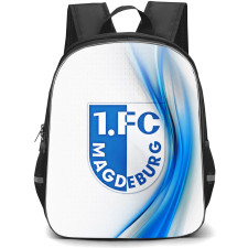 1. FC Magdeburg Backpack School Bag StudentPack - Logo In Blue Abstract Poster Football Club