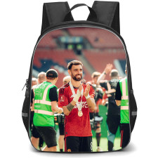 Manchester United F.C. Bruno Fernandes School Backpack StudentPack - Man United Bruno Fernandes Clapping Picture