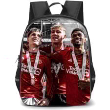 Manchester United F.C. School Backpack StudentPack - Man United Garnacho Hojlund And Amad Diallo Portrait