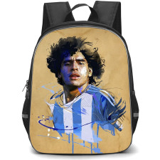 Diego Maradona Backpack StudentPack - Diego Maradona Young Portrait WaterColor Art