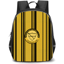 Merstham Football Club Backpack School Bag StudentPack - Merstham Football Club Logo with Vertical Stripe Yellow Background