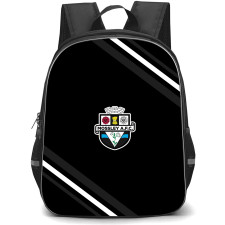 Mossley Football Club Backpack School Bag StudentPack - Mossley Football Club Large Logo With Stripe