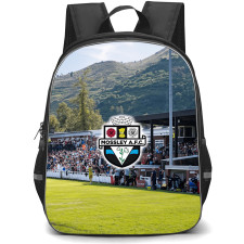Mossley Football Club Backpack School Bag StudentPack - Mossley Football Club Stadium with Logo Crowd Effect