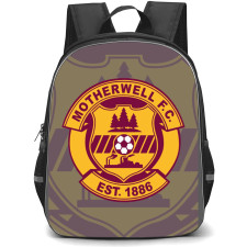 Motherwell Backpack School Bag StudentPack - Logo Overlay In Gray Background Football Club