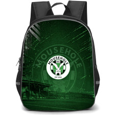 Mousehole Association Football Club Backpack School Bag StudentPack - Mousehole Association Football Club Logo with Angled Shadow Green Effect