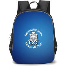 Newcastle Town Football Club Backpack School Bag StudentPack - Newcastle Town Football Club Logo with Blue Effect