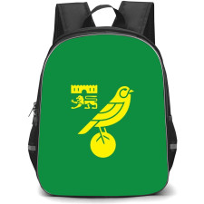 Norwich City F.C. Backpack StudentPack - Norwich City F.C. Yellow Minimalist Logo On Green Background
