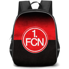 1. FC Nürnberg Backpack School Bag StudentPack - Logo In Red And Black Grunge Background Football Club