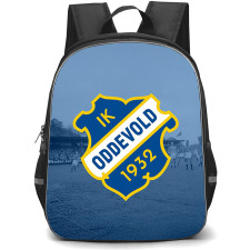 IK Oddevold Backpack School Bag StudentPack - IK Oddevold Logo On Retro Stadium Background Football Club