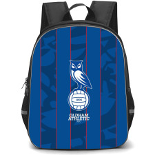 EFL League Two Oldham Athletic Backpack School Bag StudentPack - Large Logo Blue Stripe Background