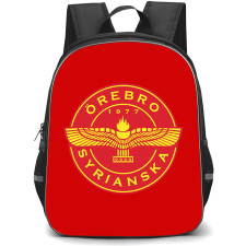 Orebro Syrianska IF Backpack School Bag StudentPack - Orebro Syrianska IF Logo On Red Background Football Club