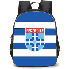 PEC Zwolle Backpack School Bag StudentPack - Logo In Blue And White Stripe Background Football Club