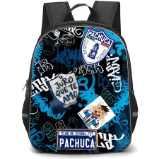 Club de Futbol Pachucau Backpack School Bag StudentPack - Club de Futbol Pachucau with Logo Graffiti Collage Effect
