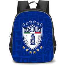 Club de Futbol Pachucau Backpack School Bag StudentPack - Club de Futbol Pachucau with Logo Blue Effect