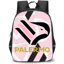 Palermo FC Backpack School Bag StudentPack - Logo In Pink And Black Grunge Background