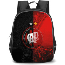 Club Athletico Paranaense Backpack School Bag StudentPack - Club Athletico Paranaense Stadium with Logo Vertical Split Red Effect