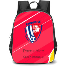 FK Pardubice Backpack School Bag StudentPack - Logo Poster In Red Background