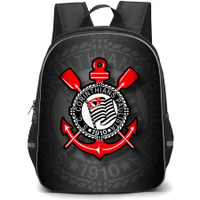 Sport Club Corinthians Paulista Backpack School Bag StudentPack - Sport Club Corinthians Paulista Logo with Blur Logo Effect Background