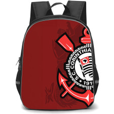 Sport Club Corinthians Paulista Backpack School Bag StudentPack - Sport Club Corinthians Paulista with Logo Red Effect
